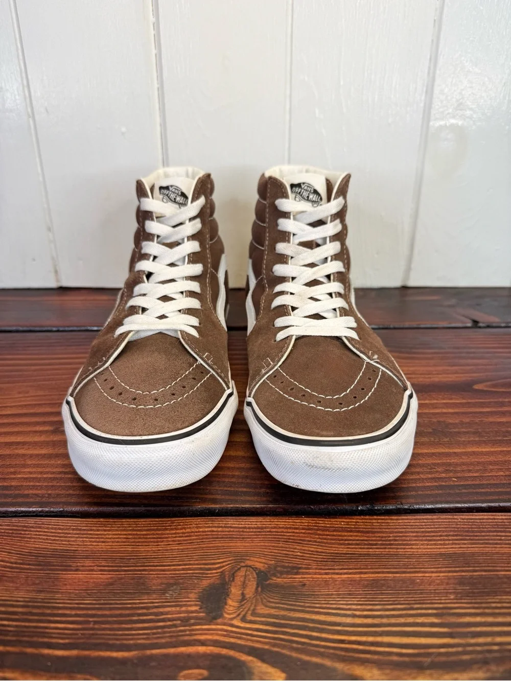 Vans Sk8-Hi Brown Suede Canvas High Top Sneakers Men’s 9.5 Women’s 11